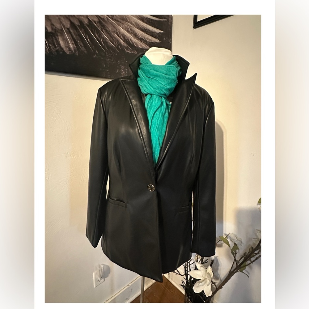 MARC NEW YORK Black Vegan Leather Women's Jacket